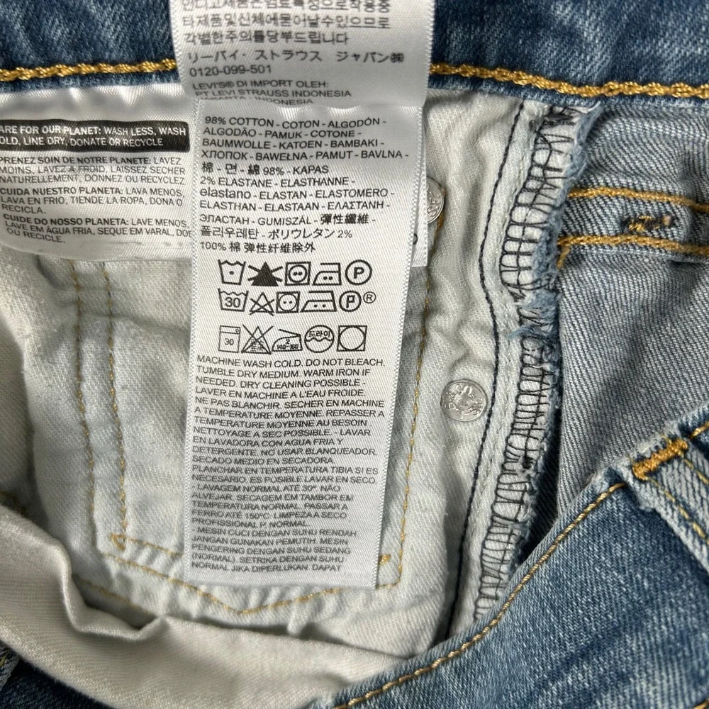 Levi's 514 Straight Fit Jeans Mens 30x30 Light Wash Denim Blue Pants